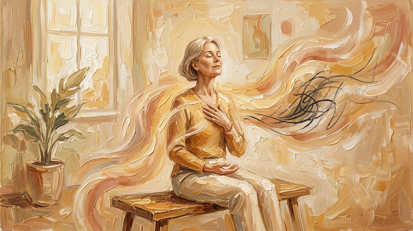 Illustration d'une personne prenant conscience de ce qui se passe en elle avant de réagir — BEE Congruence